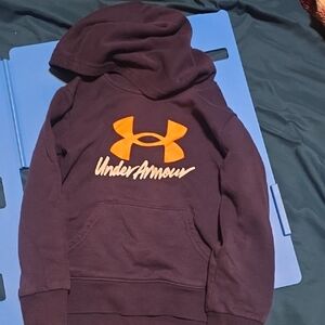 Under Armour Kids Hoodie with Orange Logo